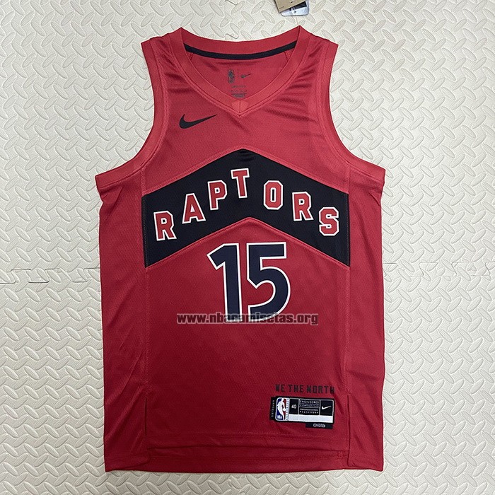 Camiseta Toronto Raptors Vince Carter NO 15 Icon 2022-23 Rojo